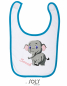 Preview: Lätzchen mit Elefant aqua